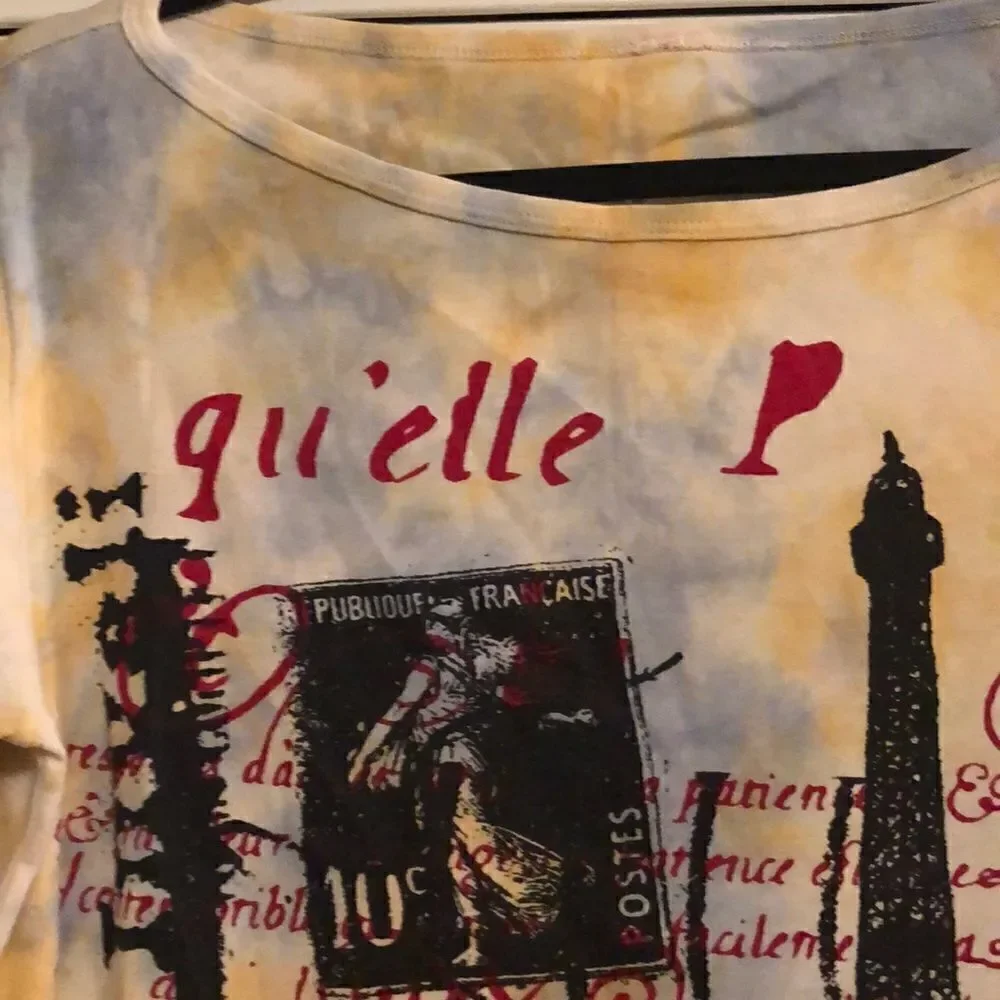 Qu’elle P Vintage top made in France